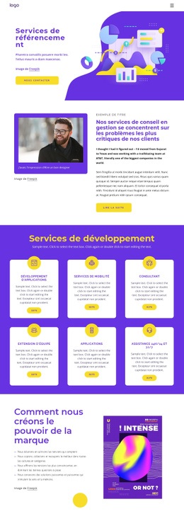 Consultations De Services De Référencement - Modèle D'Une Page