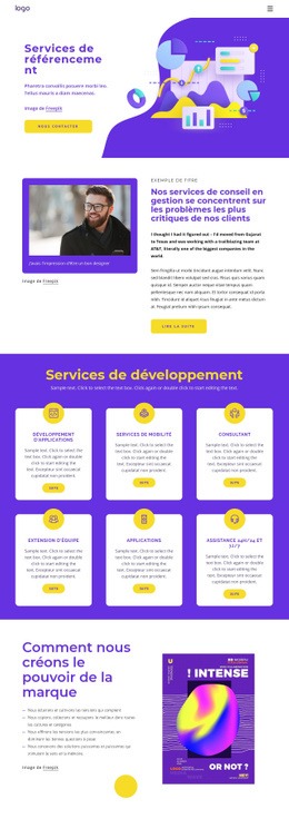 Consultations De Services De Référencement - Meilleure Page De Destination