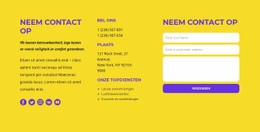 Meest Creatieve HTML5-Sjabloon Voor Klassiek Contact Blok