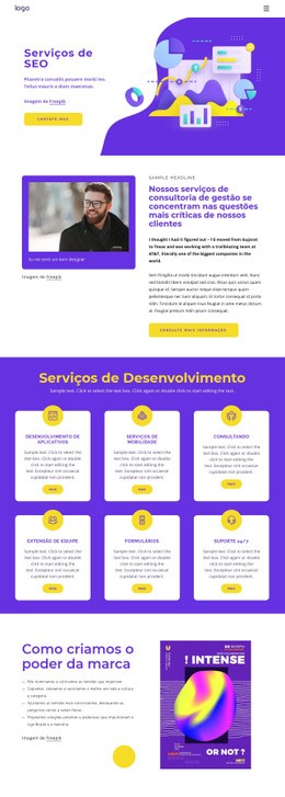 Consultas De Serviço De SEO Bootstrap Framework