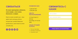 Классический Блок Контактов Шаблон Таблицы CSS