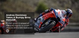 Theme Layout Functionality For Sports Motocycling Extreme