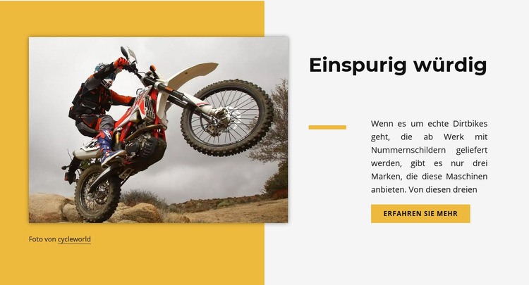 Einspurig würdig HTML-Vorlage