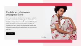 Maqueta De Sitio Web Más Creativa Para Vestidos Florales De Mujer