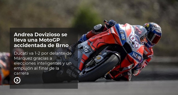Motociclismo deportivo extremo Maqueta de sitio web