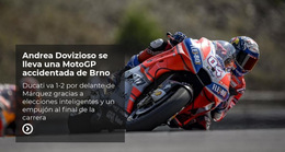 Funcionalidad De Diseño De Tema Para Motociclismo Deportivo Extremo