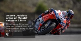 Disposition CSS Pour Moto Sportive Extrême