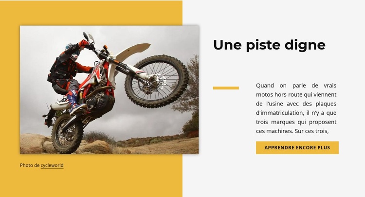 Une seule piste digne Modèle HTML5