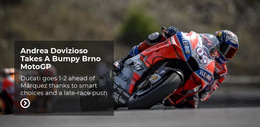 CSS Layout For Sports Motocycling Extreme