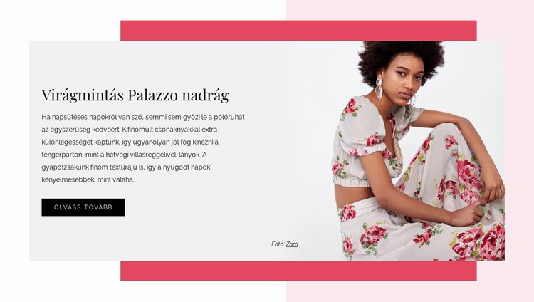 Női virágos ruhák Weboldal tervezés
