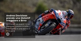 Layout CSS Per Sport Motociclistico Estremo
