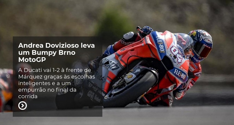 Motociclismo esportivo extremo Modelo de uma página