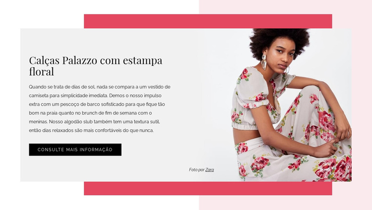 Vestidos florais femininos Tema WordPress