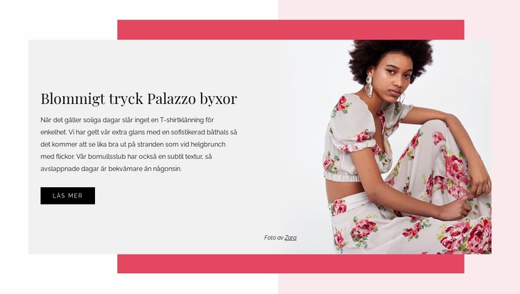 Blommiga klänningar för kvinnor Webbplats mall