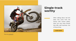 Single Track Worthy - Free Website Template