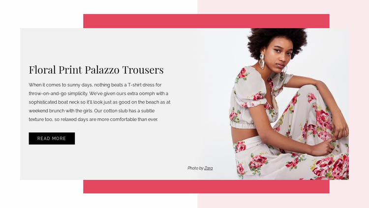 Women's floral dresses Website Template