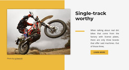 Single Track Worthy Racing Website Template
