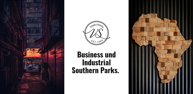 Gewerbe- und Industrieparks Website-Modell