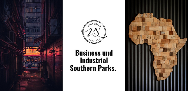 Gewerbe- und Industrieparks Website-Vorlage