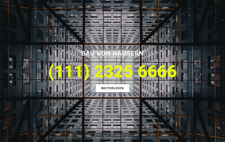 Bau von Häusern Landing Page