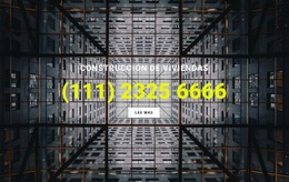 Construcción De Viviendas: Inspiración De Plantilla De Una Página