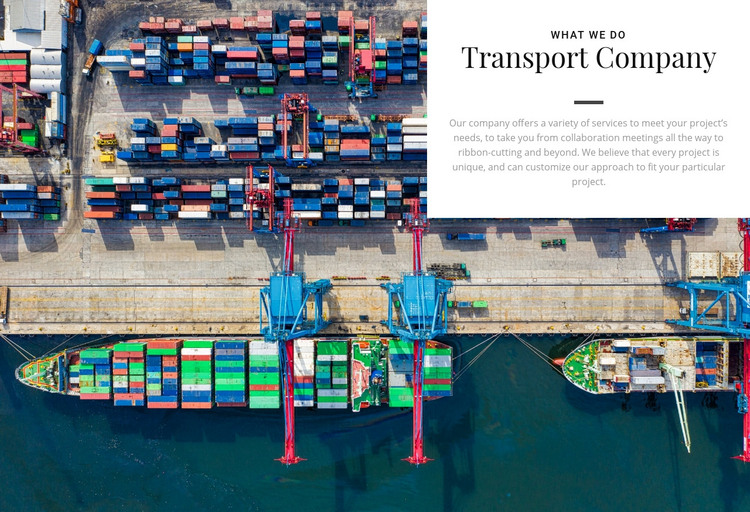 Transport Company Homepage Design