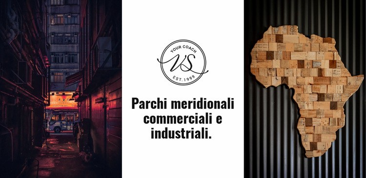 Parchi commerciali e industriali Mockup del sito web