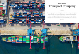 Transport Company One Page Template