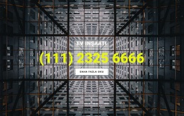 Ev Inşaatı - Tek Sayfalık Şablon Ilhamı