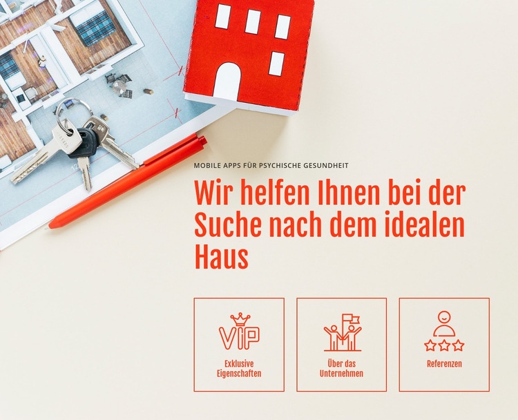 Führendes Immobilienunternehmen Eine Seitenvorlage