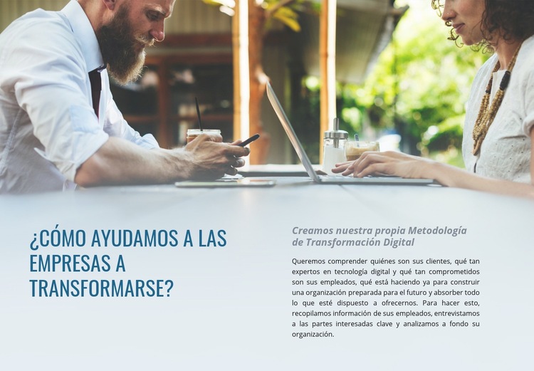 Ayuda a las empresas a transformarse Creador de sitios web HTML