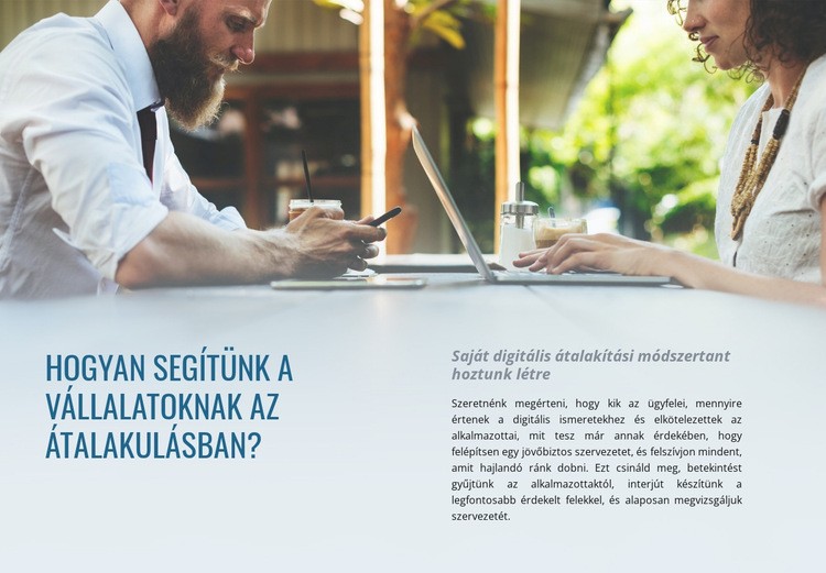 Segítse a vállalatokat az átalakulásban HTML Sablon