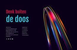 Pagina-HTML Voor Denk Buiten De Doos