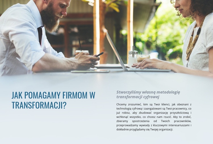 Pomóż firmom w transformacji Szablony do tworzenia witryn internetowych