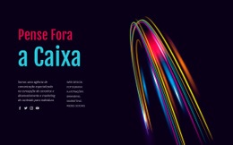 Maquete De Site Multifuncional Para Pense Fora Da Caixa