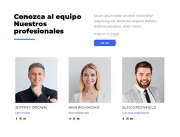 Conoce Al Equipo De Nuestros Profesionales - HTML5 Website Builder