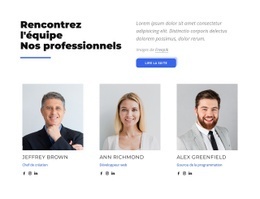 La Meilleure Conception De Site Web Pour Rencontrez L'Équipe De Nos Professionnels