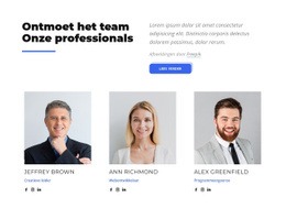 Ontmoet Het Team Van Onze Professionals Our - HTML5 Website Builder