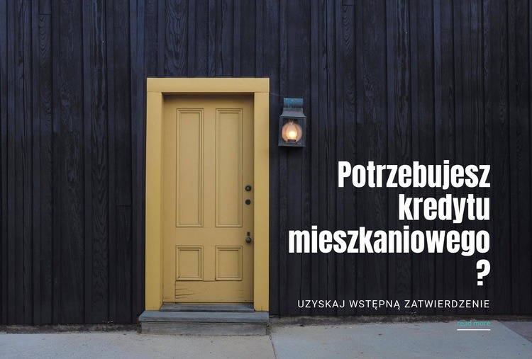 Produkty pożyczki mieszkaniowej Kreator witryn internetowych HTML