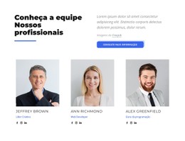 Conheça A Equipe Nossos Profissionais Modelo HTML5 E CSS3