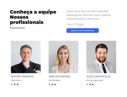 Conheça A Equipe Nossos Profissionais - Página Inicial HTML