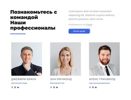 Познакомьтесь С Командой Наших Профессионалов – Шаблон WordPress