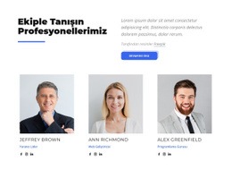 Ekibimizle Tanışın, Profesyonellerimizle Tanışın - Güzel Açılış Sayfası