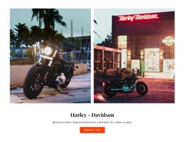 Responzivní Webová Šablona Pro Motocykly Harley Davidson