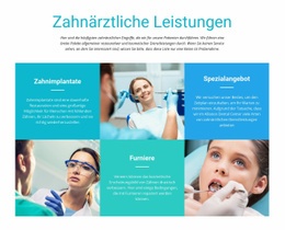 Kostenloses Webdesign Für Zahnärztliche Leistungen