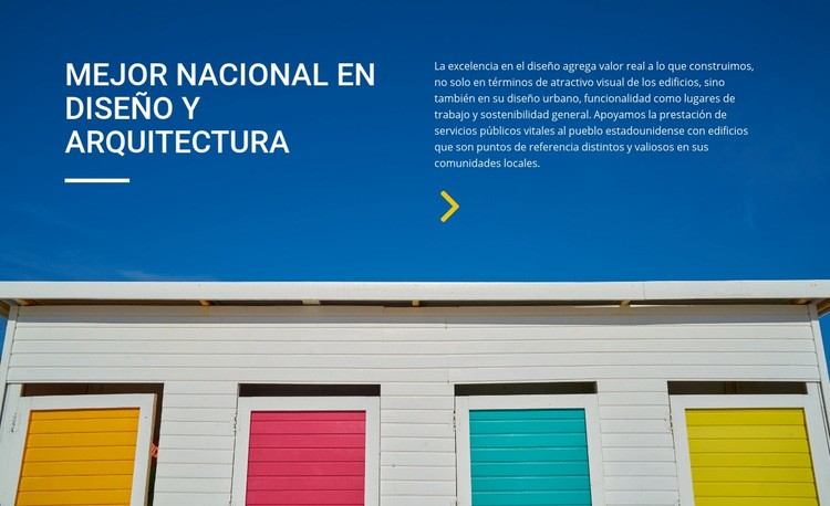 Naciones top en diseño y arquitectura Maqueta de sitio web