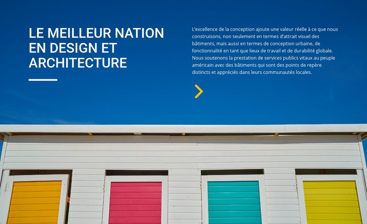 Top des Nations en design et architecture Maquette de site Web