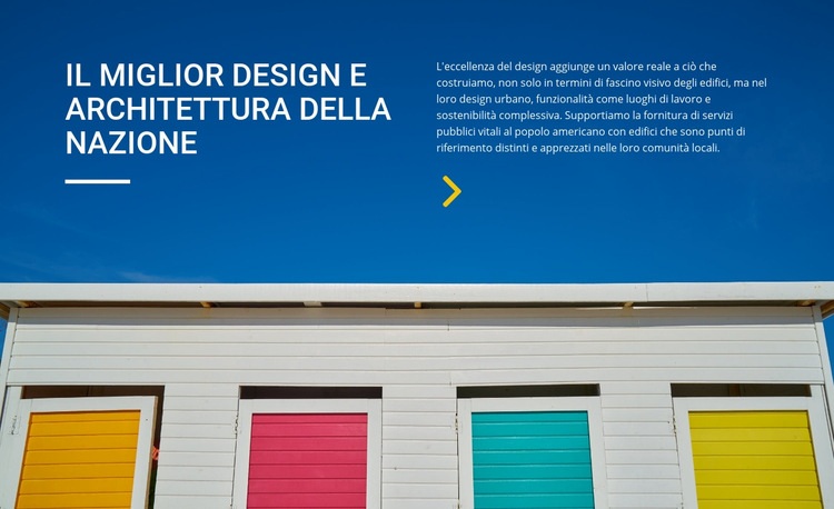 Le nazioni sono al top nel design e nell'architettura Costruttore di siti web HTML