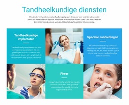 Tandheelkundige Diensten - HTML5-Sjablooninspiratie