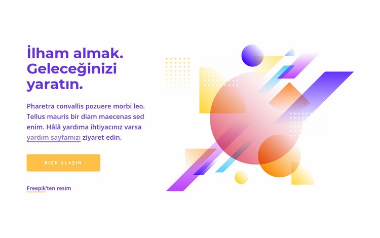 Geleceğinizi yaratın Html Web Sitesi Oluşturucu